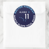 Sticker Rond Dalton Highway, North Slope Haul Road (Sac)