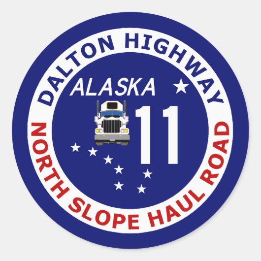 Sticker Rond Dalton Highway, North Slope Haul Road (Devant)