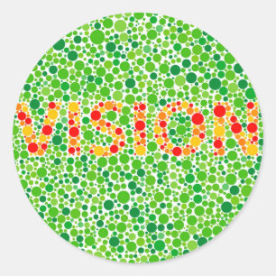 Sticker Rond Daltonisme Vision