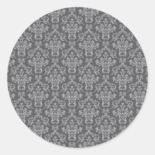 Sticker Rond Damas en gris (Devant)