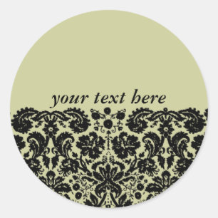 Sticker Rond Damas en noir