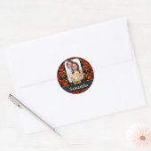 Sticker Rond Damas et pentacle (Enveloppe)