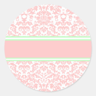 Sticker Rond Damas rose