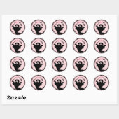 Sticker Rond Damas rose | Halloween Ghost | FABOOLOUS (Feuille)