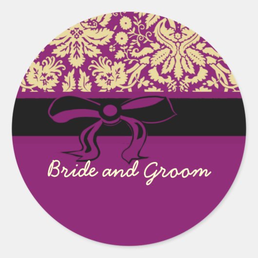 Sticker Rond Damas violet (Devant)