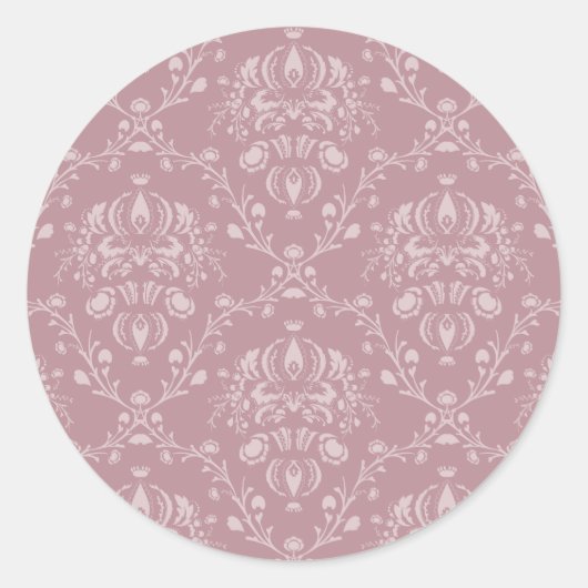 Sticker Rond Damas violet et blanc (Devant)