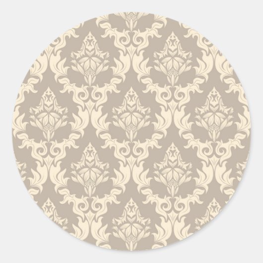Sticker Rond Damask arrière - plan (Devant)