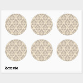 Sticker Rond Damask arrière - plan (Feuille)