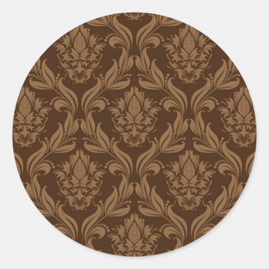 Sticker Rond Damask arrière - plan 2 (Devant)