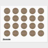 Sticker Rond Damask Blue et Mariage Brown Plus Brown (Feuille)