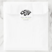 Sticker Rond damask enregistrer l'autocollant de date (Sac)