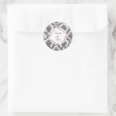 Sticker Rond Damask Merci (#LABL026) (Sac)