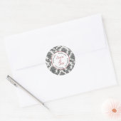 Sticker Rond Damask Merci (#LABL026) (Enveloppe)