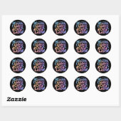 Sticker Rond Dame Chaton Sans Enfant Misérable (Feuille)