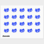 Sticker Rond Dame du chat (Feuille)