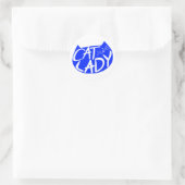 Sticker Rond Dame du chat (Sac)