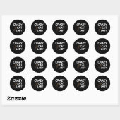 Sticker Rond Dame du Crazy Cat (Feuille)