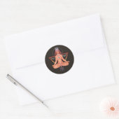 Sticker Rond Dame Kundalini (Enveloppe)
