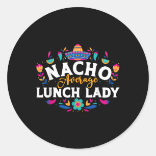 Sticker Rond Dame moyenne du déjeuner Cinco De Mayo tenue assor