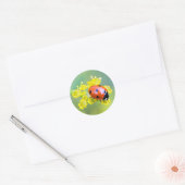 Sticker Rond dame sur le dessus (Enveloppe)
