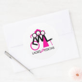 Sticker Rond Dames avec des lésions (Enveloppe)