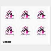 Sticker Rond Dames avec des lésions (Feuille)