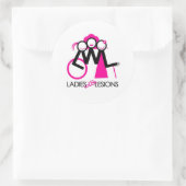 Sticker Rond Dames avec des lésions (Sac)