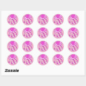 Sticker Rond Dames Édition rose crâne (Feuille)
