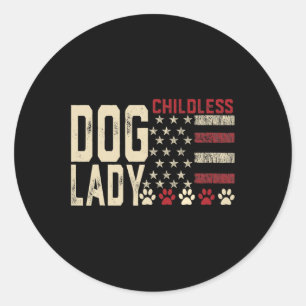 Sticker Rond Dames Pour Kamala Funny Dog 2024 Président Kamala