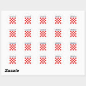 Sticker Rond Damier croate (Feuille)