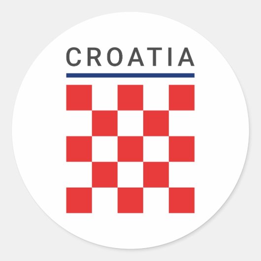 Sticker Rond Damier croate (Devant)