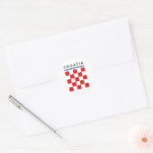 Sticker Rond Damier croate (Enveloppe)