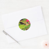 Sticker Rond Damselfly et Rose (Enveloppe)