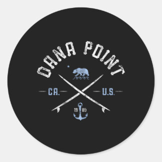 Sticker Rond Dana Point California Surfing Travel