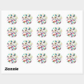 Sticker Rond Dance butterflies Garden (Feuille)