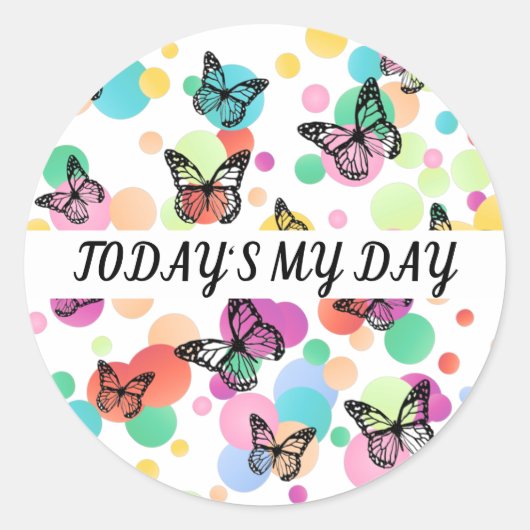 Sticker Rond Dance butterflies Garden (Devant)