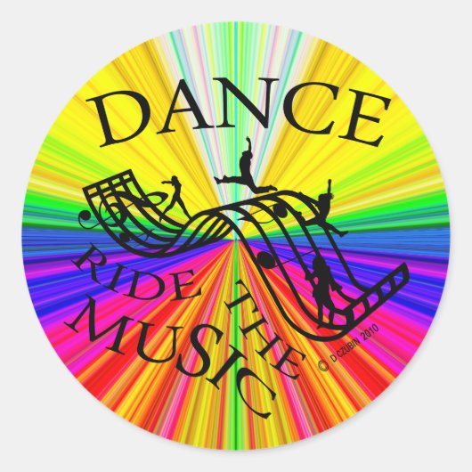 Sticker Rond Dance Ride the Music ! (Devant)