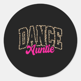 Sticker Rond Dance Tante Leopard Danser Tante Vie Filles Femmes