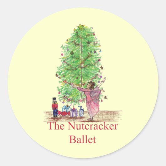 Sticker Rond Dancing Clara Nutcracker tee - shirts & cadeaux (Devant)