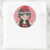 Sticker Rond Dancing Flapper Girl Roaring Vingt ans (Sac)