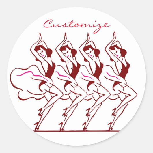Sticker Rond Dancing Girls Thunder_Cove (Devant)