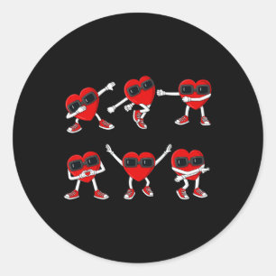 Sticker Rond Dancing Hearts Dance Challenge Valentines Day Boys