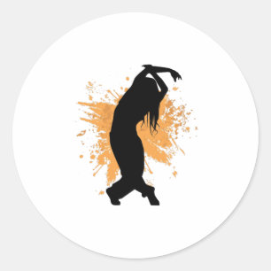 Sticker Rond Dancing Hobby Sport Muscles Music