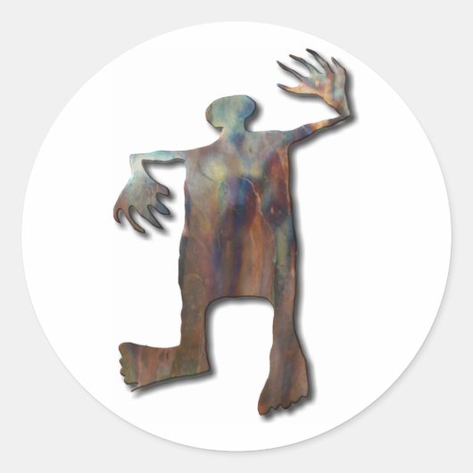 Sticker Rond Dancing Man cuivre (Devant)