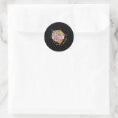 Sticker Rond Dancing Queen Foral 17e anniversaire Disco Ball (Sac)