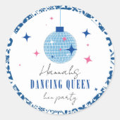 Sticker Rond Dancing Queen grec Disco musical Hen Party (Devant)