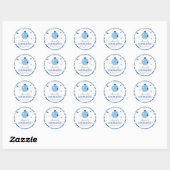 Sticker Rond Dancing Queen grec Musical disco baby shower (Feuille)