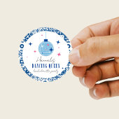 Sticker Rond Dancing Queen grecque Disco musicale enterrement d