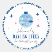 Sticker Rond Dancing Queen grecque Disco musicale enterrement d (Devant)