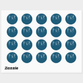 Sticker Rond Dancing Skeletons Dance Challenge Halloween effray (Feuille)